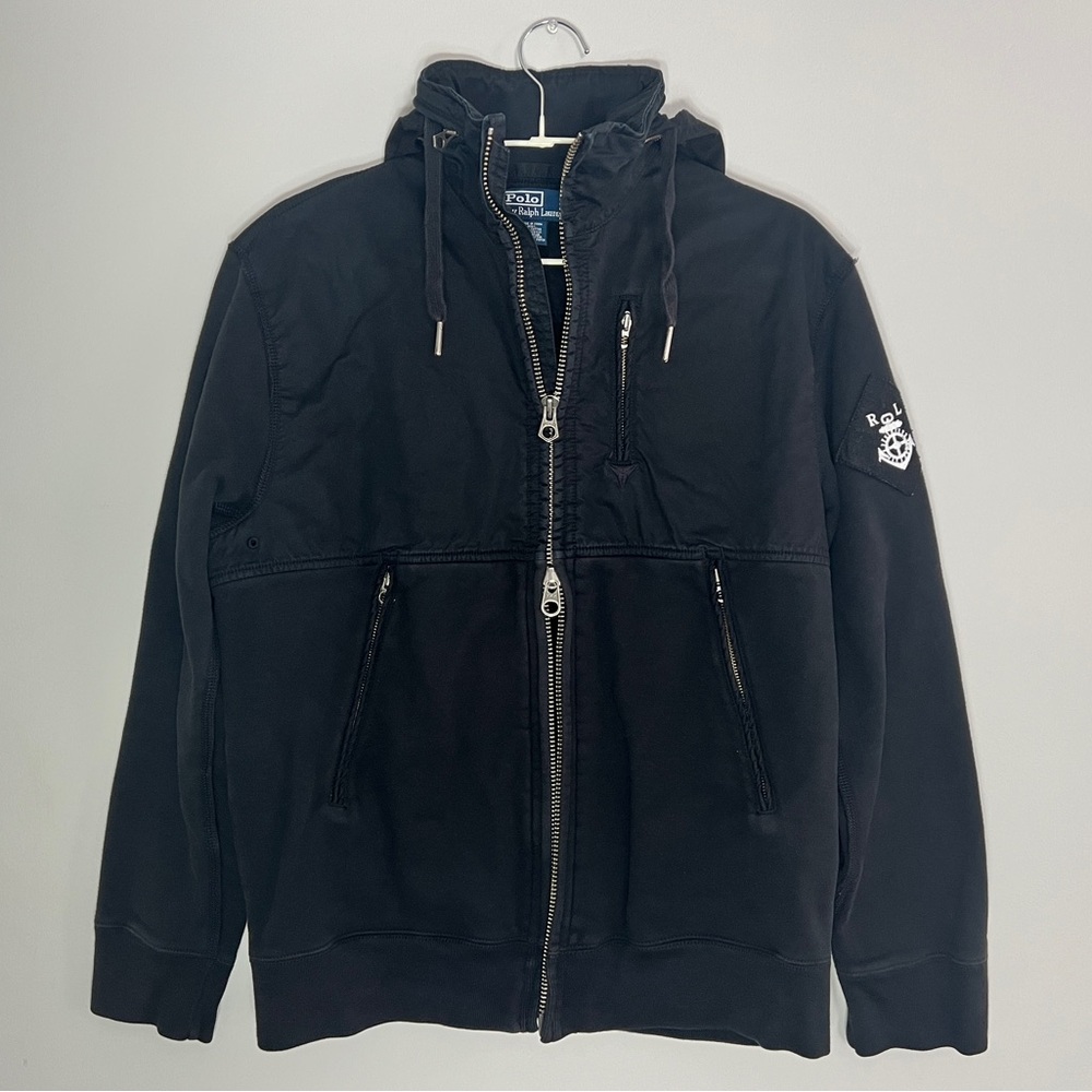 Polo by Ralph Lauren Convertible Hooded Performance Jacket – Black, L - Picture 2 of 7